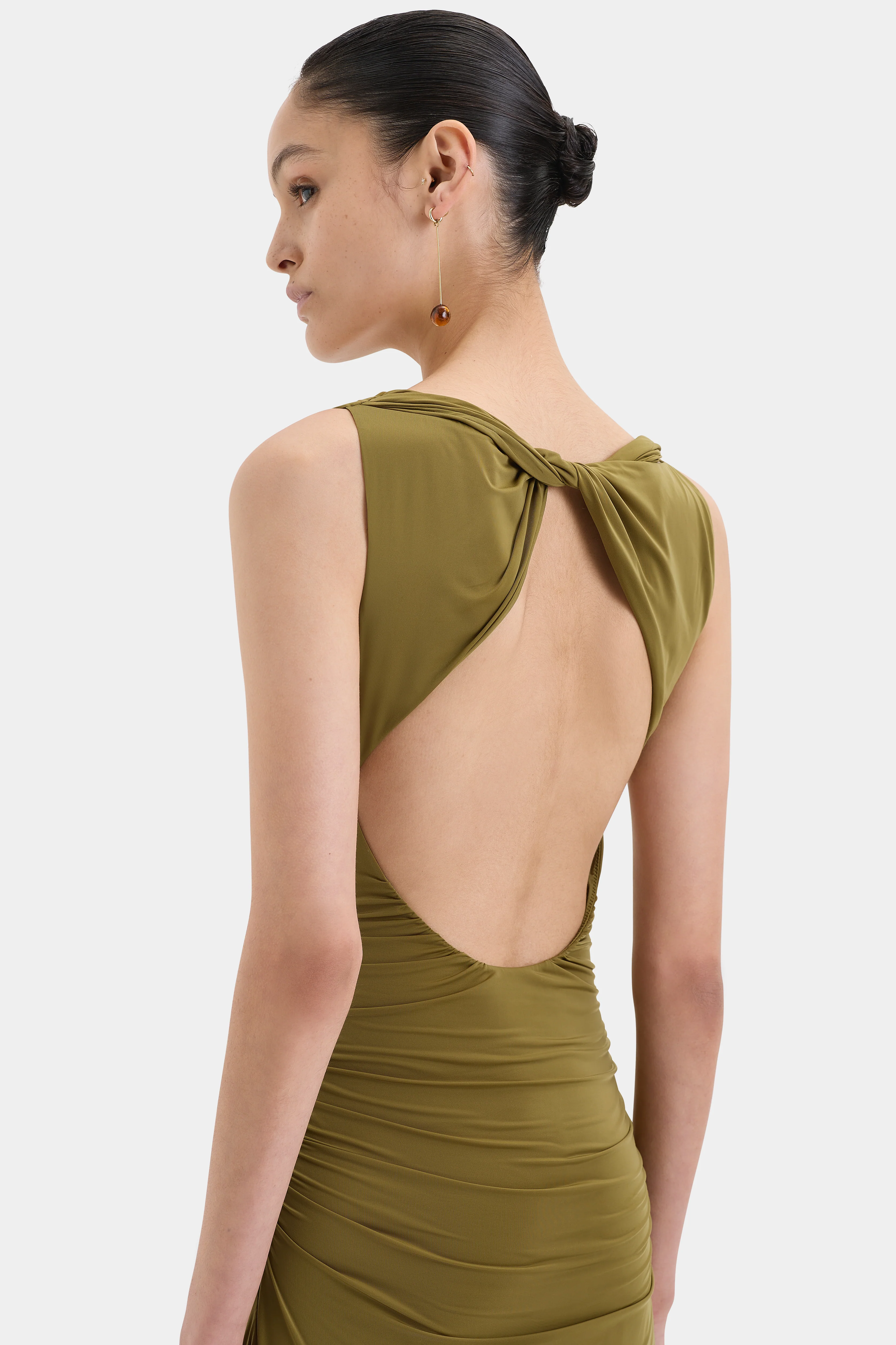 Cascina Twist Midi Dress - Image 4