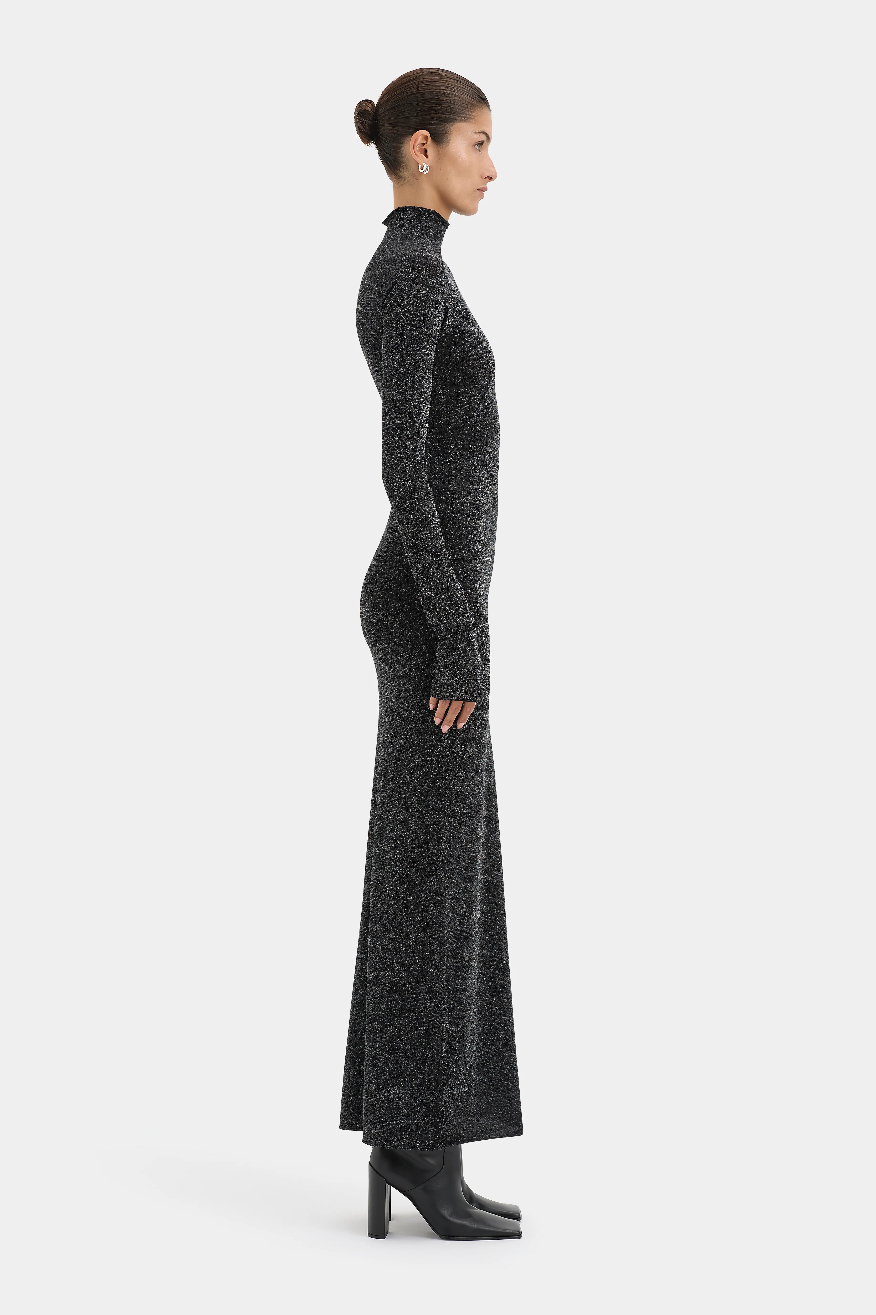 Chiano Metallic Knit Long Sleeve Dress - Image 3
