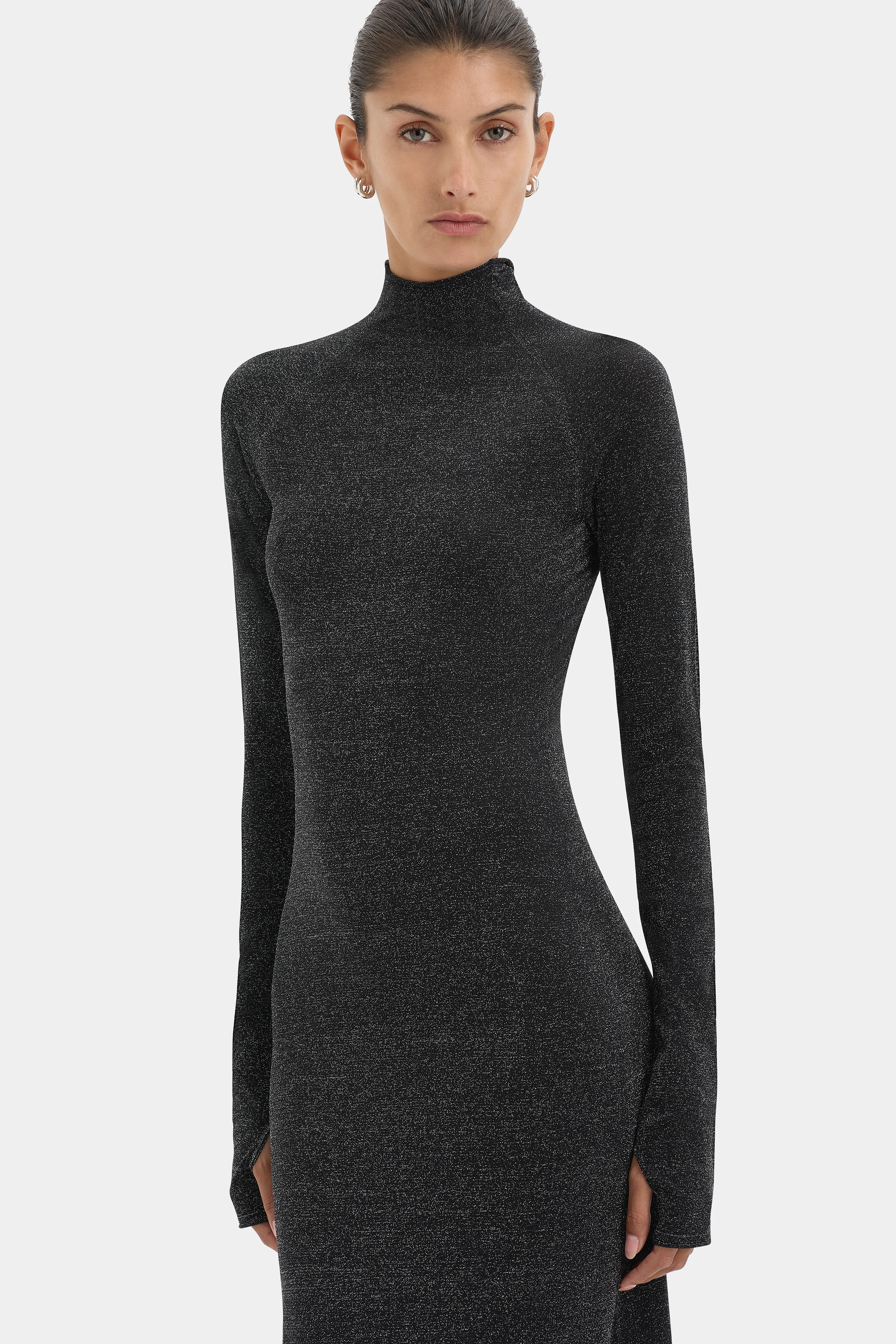 Chiano Metallic Knit Long Sleeve Dress - Image 5