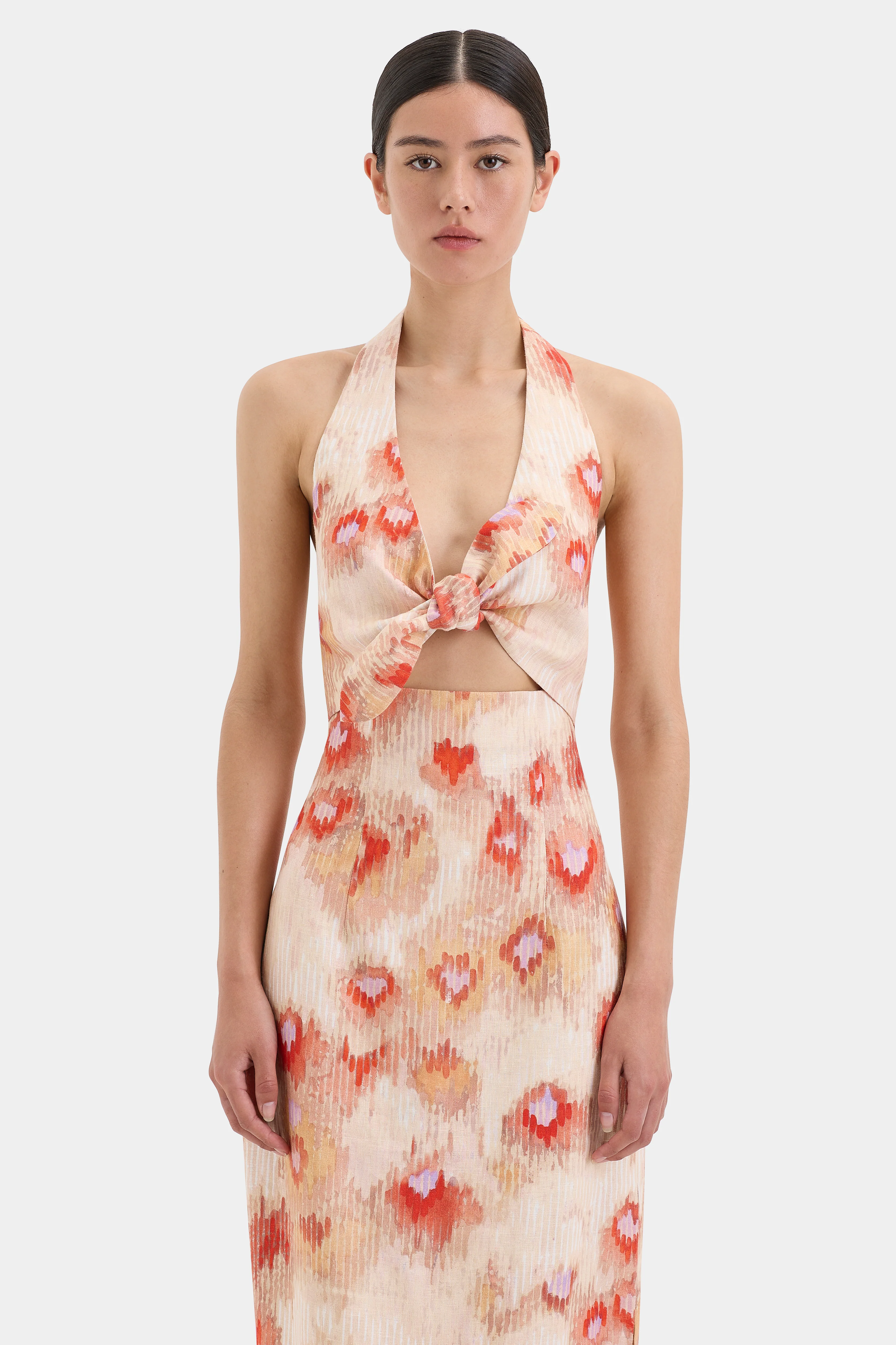 Fiorella Tie Midi Dress - Image 5