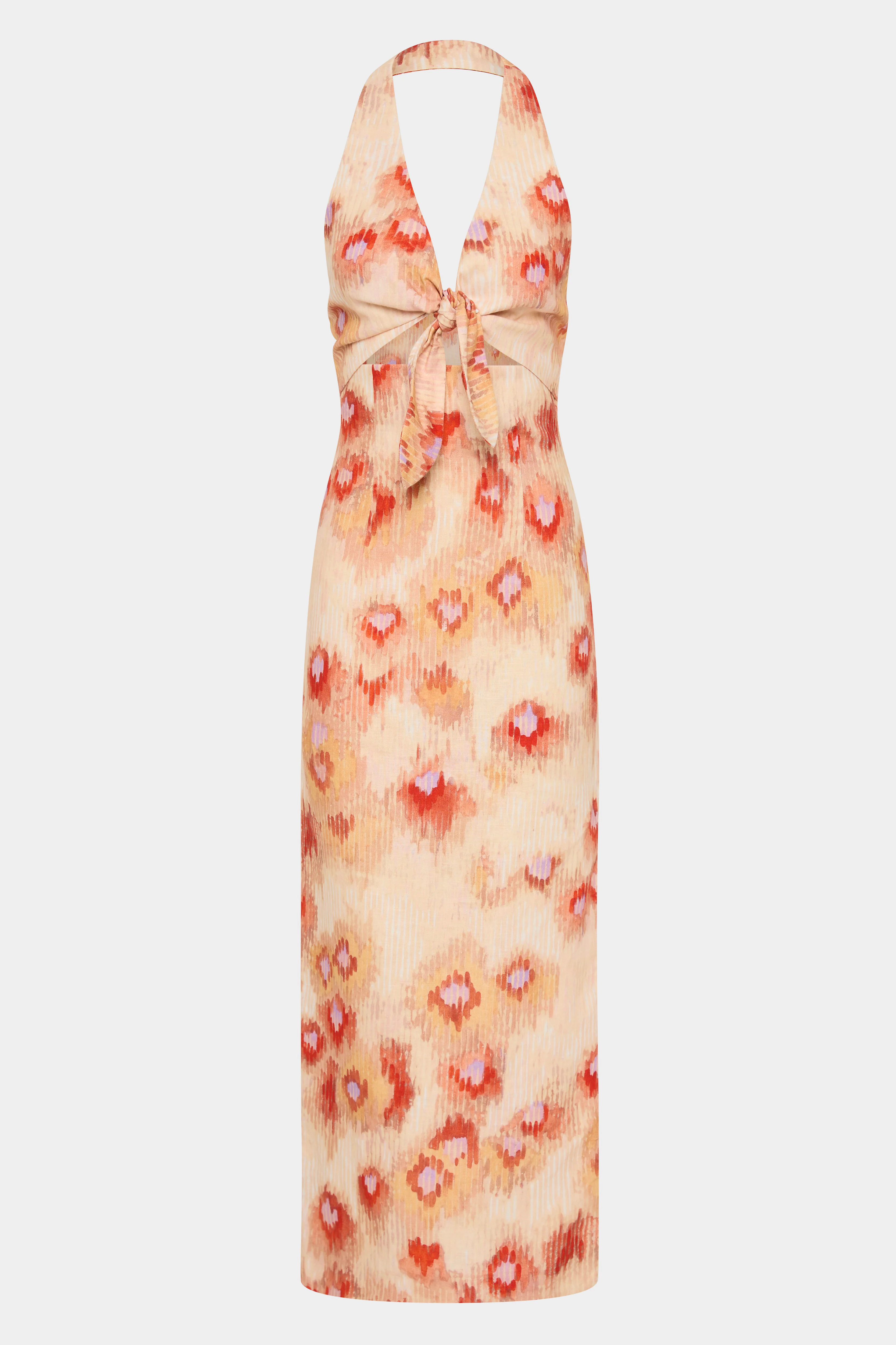 Fiorella Tie Midi Dress - Image 7