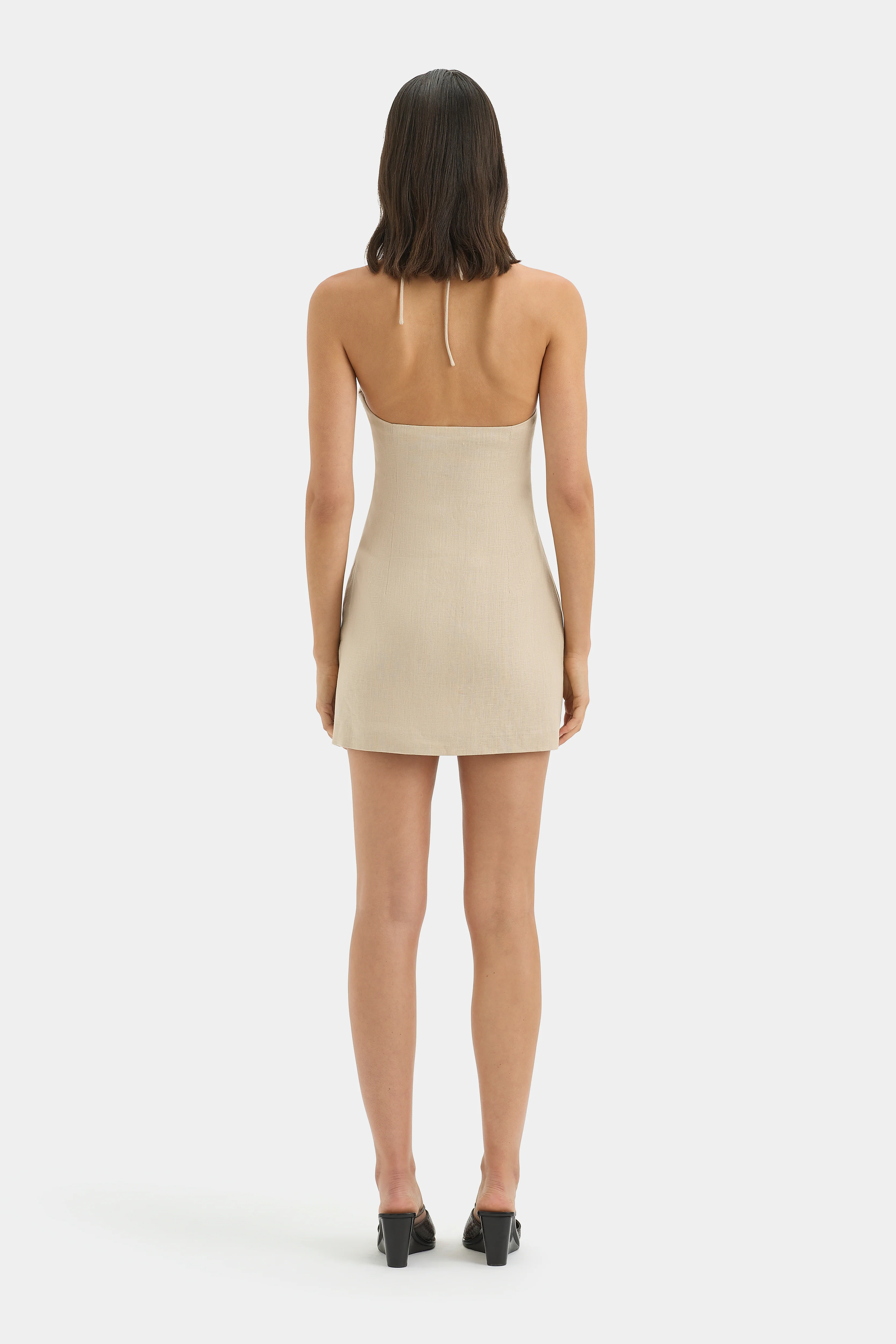 Moretti Halter Mini Dress - Image 3