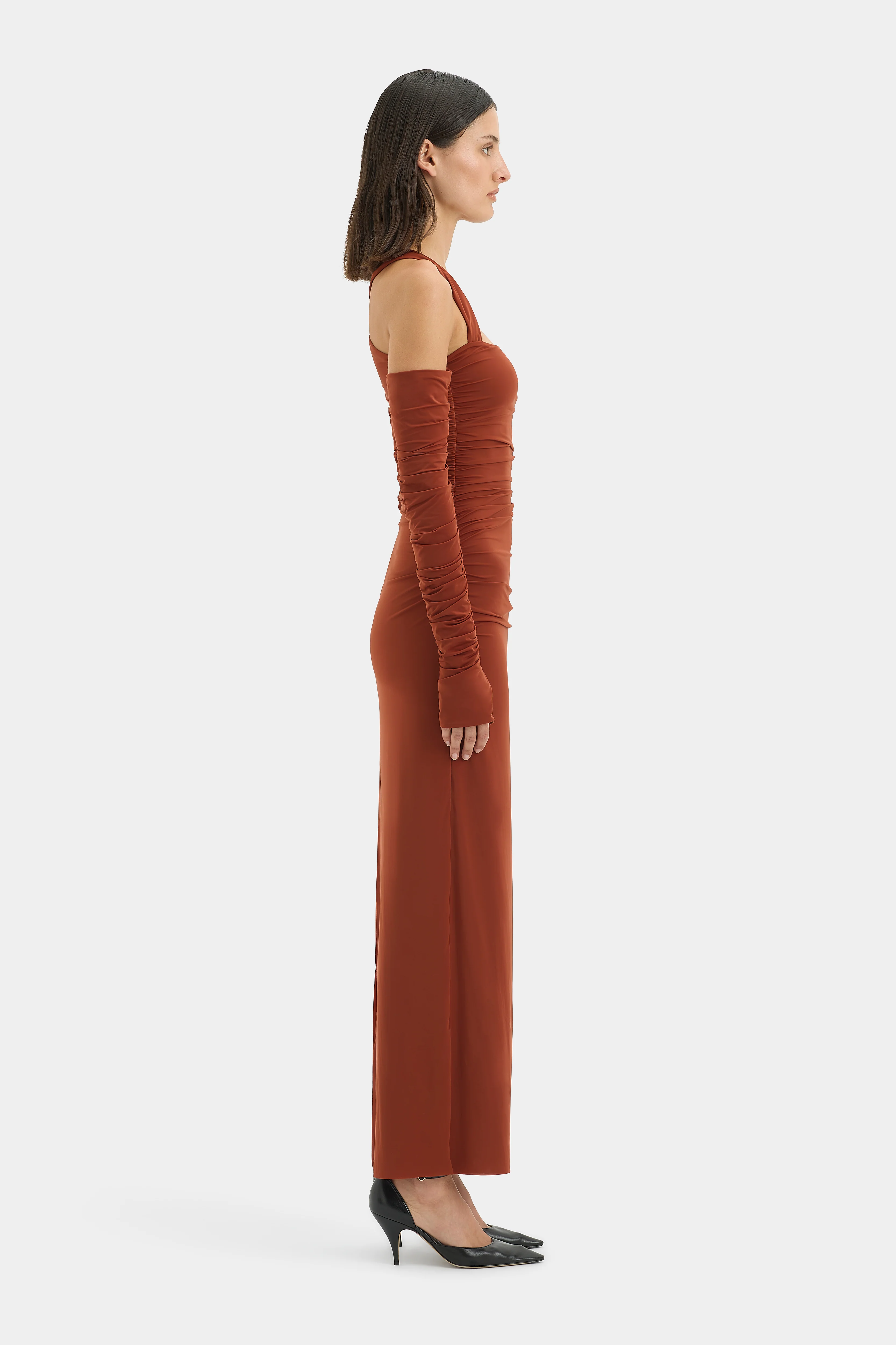 Rosseli Gathered Midi Dress - Image 5