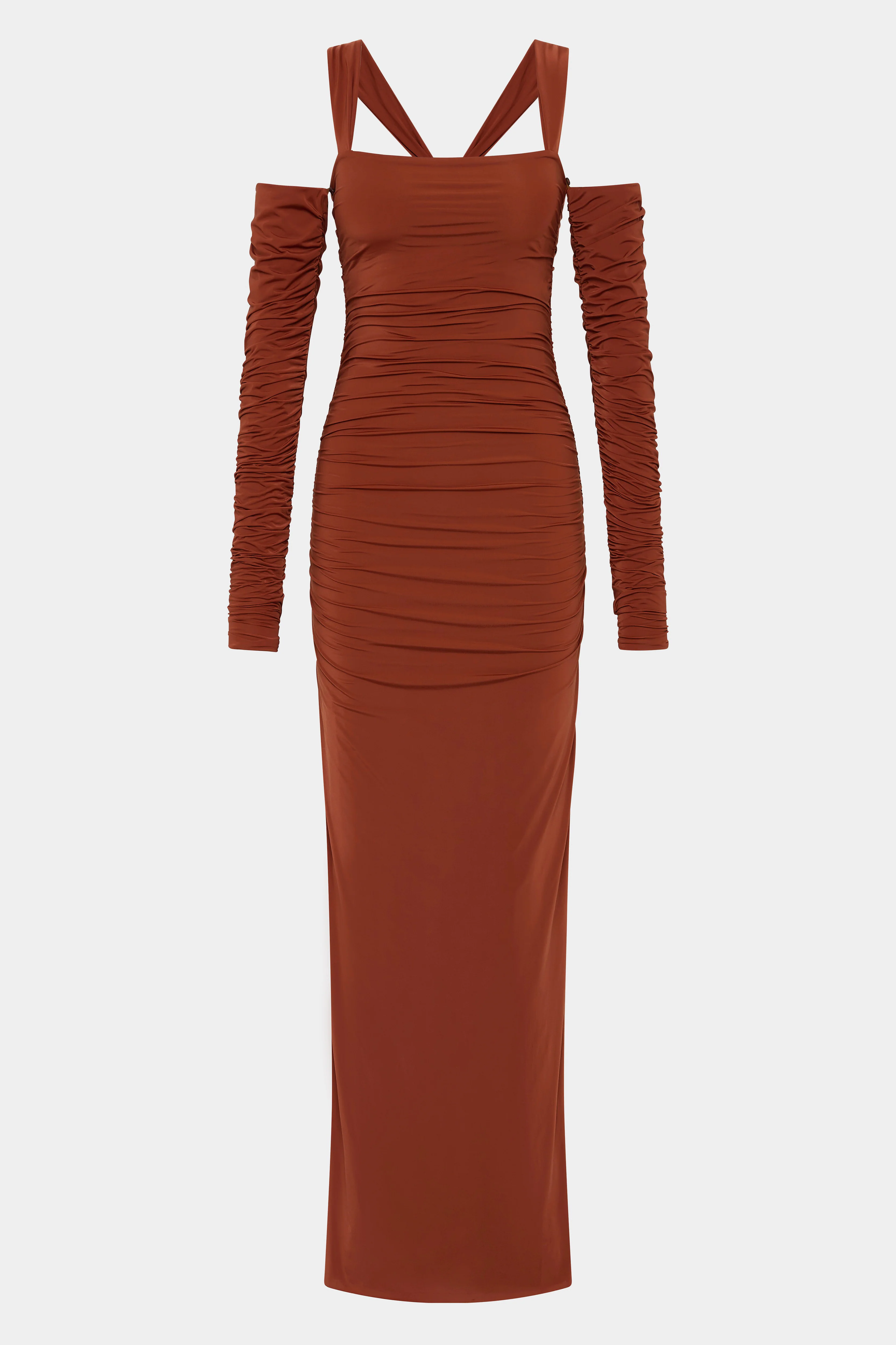 Rosseli Gathered Midi Dress - Image 9