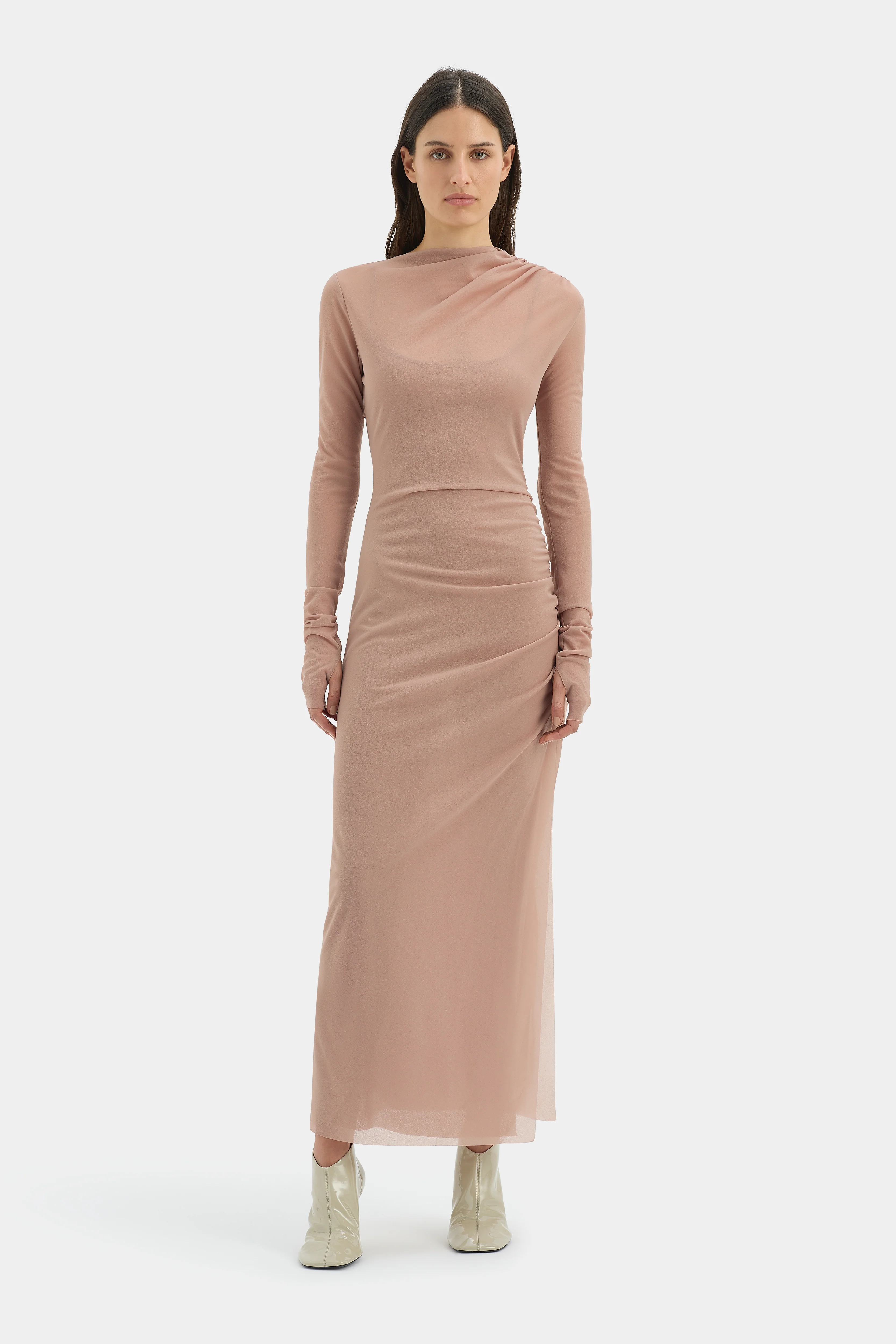 Ruby Draped Gown
